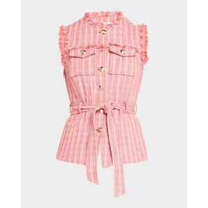 Cinq a Sept Reenee Belted Tweed Vest
